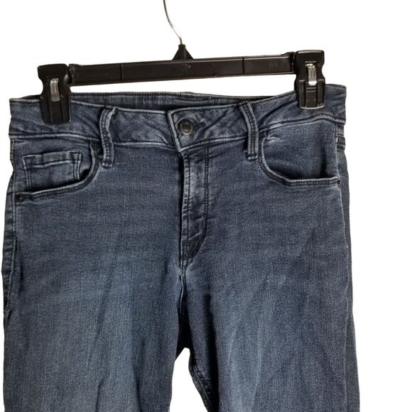 Old Navy Womens Size 6 Blue Solid Raw Hem Skinny Jeans - Picture 4 of 10